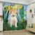 Import Curtain Luxury Beautiful 3D Printed Cute Cat Series Beaded Double Swag Window Curtain With Valance from China