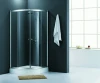 curved silding shower door with aluminum frame