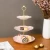 Import custom 3 tier ceramic wedding dessert fruit snack cupcake cake stand for tea party serving platter from China