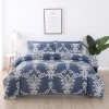 Custom 3D Printed Floral Egyptian Pure Cotton Blue Bedding Cover Sets
