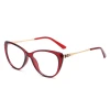 Custom Cheapest Simple Cat Eyes Optical Eyewear Two Color Plating Acetate Eyeglass Frame