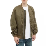 Custom Crocodile Panel Cotton Bomber Jacket Men Quilted MA-1 Flight Jacket