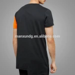 Custom design Men Short Sleeve Casual Sports T Shirts Tight Fit Two Color Cotton Tee
