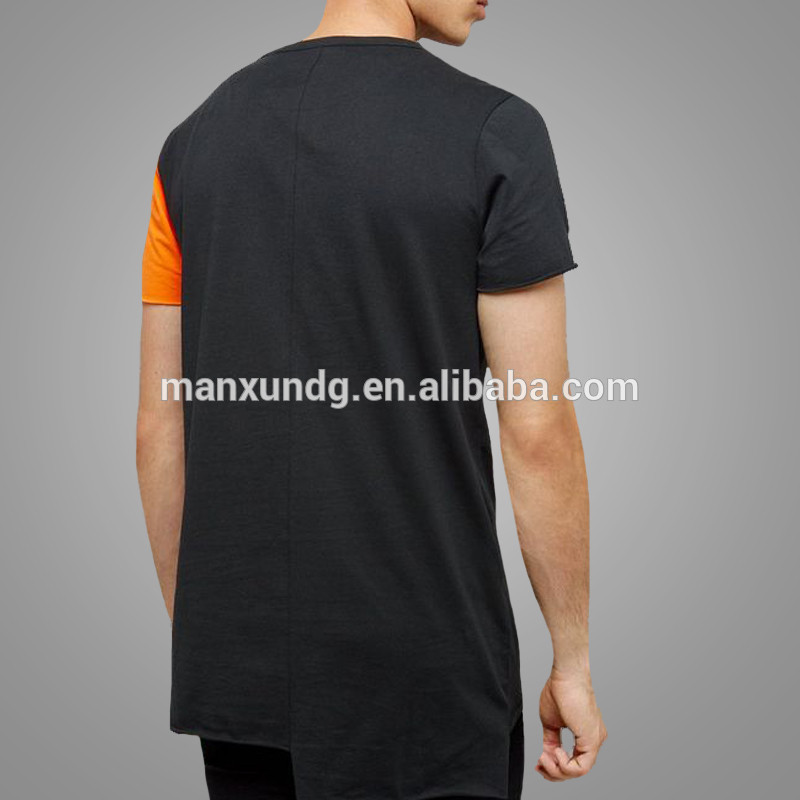 Custom design Men Short Sleeve Casual Sports T Shirts Tight Fit Two Color Cotton Tee