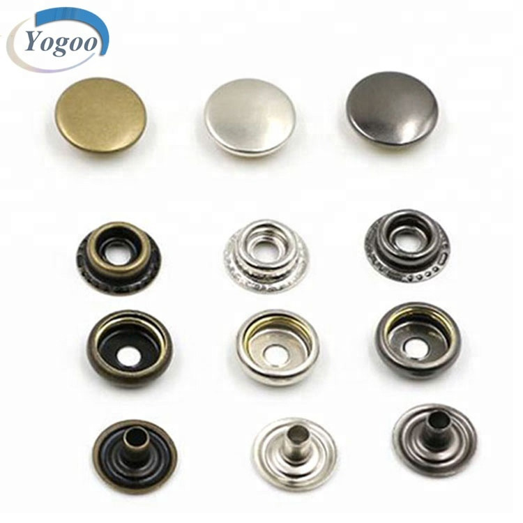 Buy Custom Four Part 15mm Gold Round Alloy Metal Snap Button Snap For ...