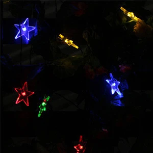 Custom Led Solar Power Star Shape Christmas Decorative Light Strings