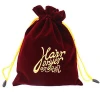 Custom Logo Drawstring Dust Pouch Embroidered Velvet Bag For Hair Dryer