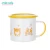 Import Custom Logo Reusable Metal Steel Enamel Camping Coffee Tea Milk Cup Mug With Handle and Color Rim from China