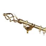 custom long Gloden wrought iron curtain poles pakistan
