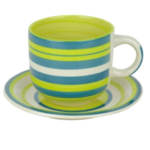 Custom made Porcelain cup and saucer set  hand-made dinnerware ceramic