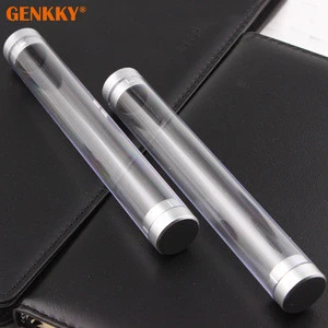 Custom made round cylinder plastic packaging tube pen box