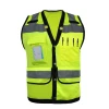 Custom Men ANSI Class 2 Performance Snapped Surveyors tools high visibility Safety Vests big different pockets
