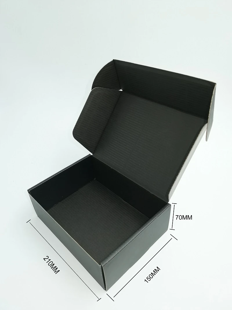 Custom printing eco packaging box black shipping corrugated cardboard mailer box for clothes