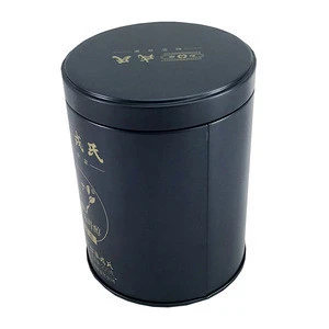 Custom Round Black Tea Packaging Metal Chinese Cans Box Tea Tin