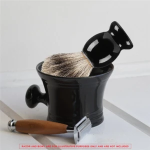 Custom shaving brushes pure badger hair black handle best shaving brush with private label free samples