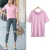 Import Custom V neck basic T-shirt ladies 100% organic cotton Tops Women solid color blank T Shirts from China