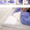 Custom various colour materials chenille  bathroom floor mats