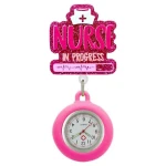 Custom Watch Badge Reel Portable Silicone Digital Clip-On pocket Silicon Mix Colorful Medical Pin FOB Pocket Nurse Watch