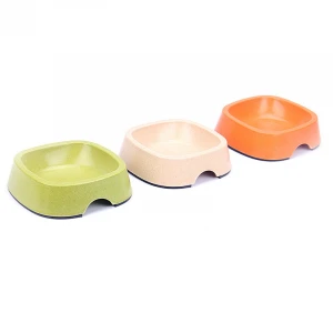 Custom Wholesale Eco Friendly Bamboo Fiber Pet Bowls dog bowls cat bowls