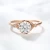 Import Customize Anniversary Gift 14K Rose Gold Engagement Curve Ring Milgrain Moissanite Finger Rings Set from China