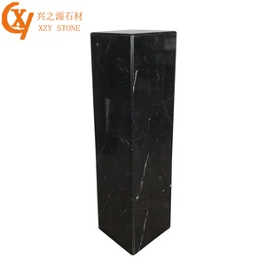 Customize Natural Marble Roman Hot Sale Black Marble Pillar