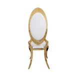 Customized Gold PU Leather Hotel Stainless Steel Chair