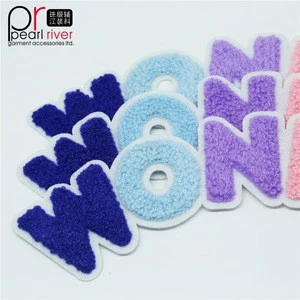 Customized Letter Chenille Embroidery Patches And Towel Embroidery Badges