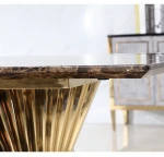 Customized luxury dining table and chair combination household rectangular marble table simple creative dining table