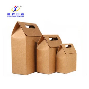 Customized Retail Brown Kraft Paper Recyclable  Food Packaging Bag for Tea Wholesale, Kraft Paper Bag