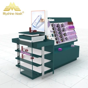 Customized Retail Price Stable Cosmetic Store Display Stand Cosmetic Display Cabinet Shelf Nail Art Kiosk