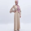 Customized women 2 piece islamic clothing  polyester long dress with sequins embroidery  cloak