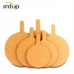 Customized Wood Food Cutting Serving Pizza Board with Handle 9inches  Wood Pizza Board Paddle Peel Shovel Cutting Pastry Tools