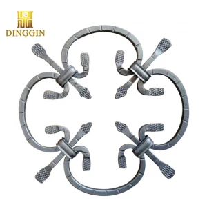 Decorative forged wrought iron elements