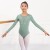 Deep V-Elastic Mesh Leotards Girls Long Sleeve Ballet Dancewear For Kids