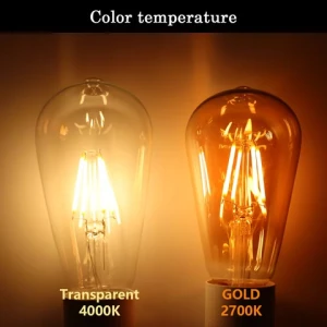 300 Degree 6W B22 E27 AC220-240V High Quality ST64 LED Filament Bulbs Vintage Edison Lamp Retro Lamp For multiple scenarios