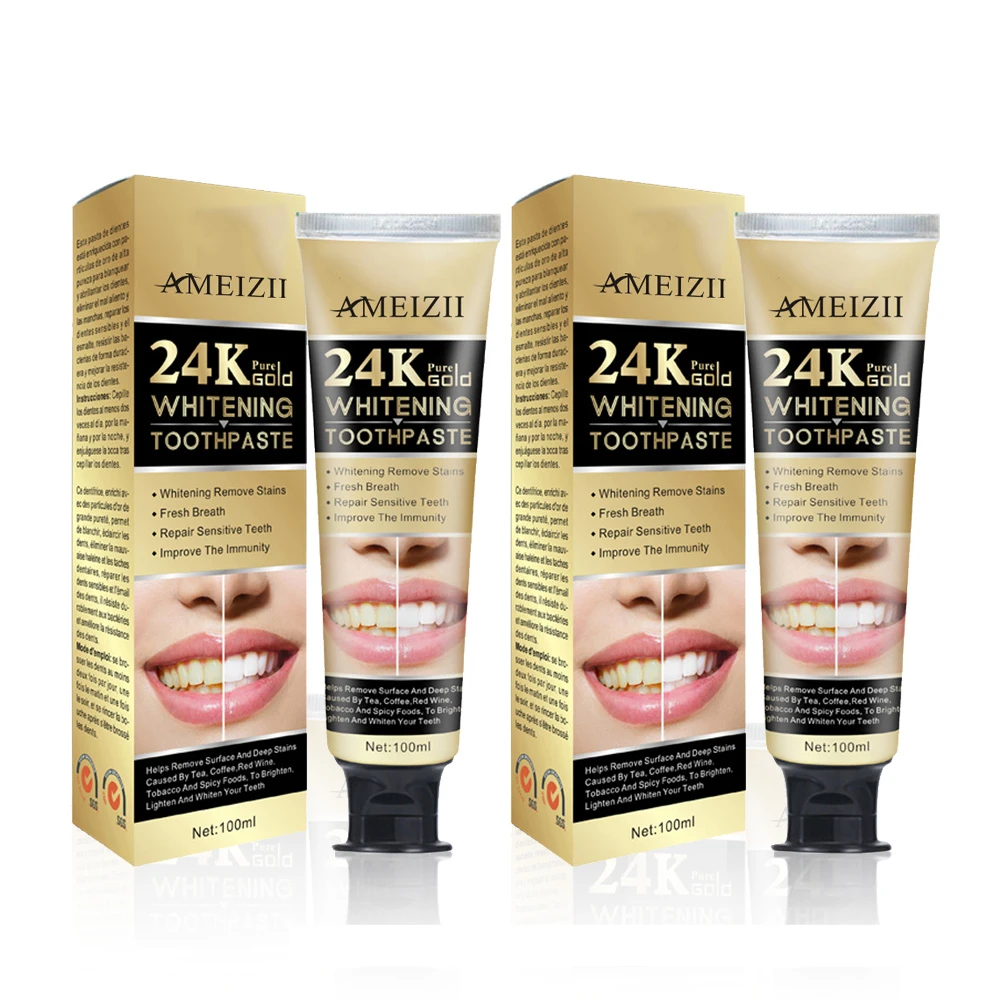 Dental Care Oral Hygiene 24k Gold Toothpaste Teeth Whitening Dientes Tooth Cleaning Tooth Paste Teeth Bleaching Anit Sensitive
