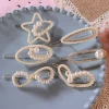 Design bridal hair accessories wedding fashion handmade hairgrip pearl hair clip for women