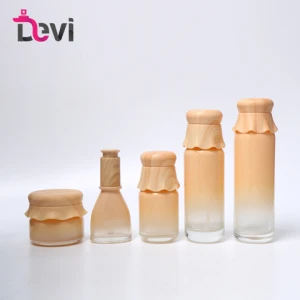 Devi Luxury Empty Lotion Packaging Spray Glass Cosmetic Pump Bottle Set with Plastic Cap