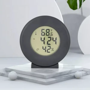 Digital Alarm Clock With LCD Display Thermometers Hygrometer Digital Temperature Humidity Monitor