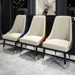 Ding Chair  Solid Wood Leisure Hotel Nordic patchwork Luxury Wooden Dining Chair
