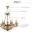 Import Dining Room Clear K9 Crystal Chandelier Ceiling Light Bedroom Luxury Bronze 8 Arms Pendant Light from China