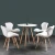Import Dining Room Sets White Nordic Round Restaurant Dinning Furniture Modern Luxury Solid Wood Metal Chair And Table Dining Room Sets from China