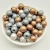 DIY 8/10/12mm Gold Silver Natural Wooden Beads Round Ball Loose Wood Spacer Beads For Jewelry Making Accessories