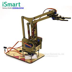 Buy Diy Acrylic Arduino Robot Arm Robot Claw Kit 4 Dof Axis Toys ...