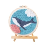 DIY Handcraft Punch Needle Starter Kit Latch Hook Kit Woolen Embroidery Kit with Tools