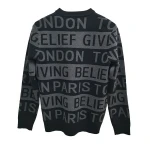 DiZNEW Sweatershirts wholesales Mens character jacquard knitting Round Neck Pullover Wool Sweater