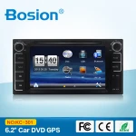 Double dins 6.2inch touch screen car cassette player for Toyota with GPS Bluetooth Radio RDS