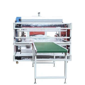 double-side sealing and heat shrink packaging machine for long large and heavy items