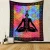 Import dropshipping black and white skulls wall tapestry 3d digital printing tarot tapestries sun and moon from China