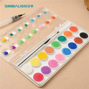 Dry Watercolor Palette With Brush For Painting ,bright water color cake